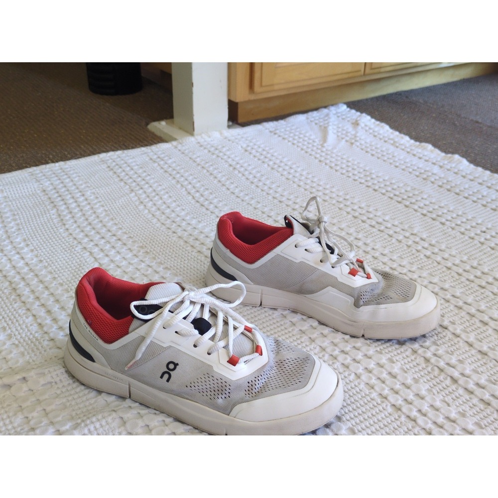 On Cloud The Roger Spin Undyed/Spice Size 9 White Red Running Casual Tennis
